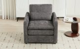 31.9" Cozy Upholstered Armchair Oversized Comfy Cloud Sofa Double Cushion Single Sofa Plush Cushion Armchair for Living Room, Grey
