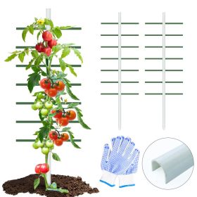 6FT*2FT 2PC This white U-shaped tube climbing trellis is simple and stylish, offering stable support and creating an elegant green space.
