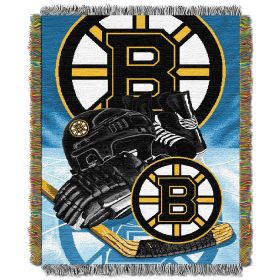 Bruins OFFICIAL NHL "Home Ice Advantage" 48"x 60" Woven Tapestry Throw