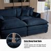 Modular Sectional Sofa, Oversized Deep Seat L Shaped Couch Set for Living Room, 3-Seater Comfy Cloud Couches with Movable Ottoman, DIY Combination