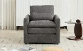 31.9" Cozy Upholstered Armchair Oversized Comfy Cloud Sofa Double Cushion Single Sofa Plush Cushion Armchair for Living Room, Grey