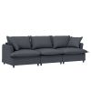 [New+Video] 3 Piece Living Room Sofa Set,Modular Chenille Sectional Couch,Upholstered 3 Seater Sofa & 2 Armchairs