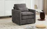31.9" Cozy Upholstered Armchair Oversized Comfy Cloud Sofa Double Cushion Single Sofa Plush Cushion Armchair for Living Room, Grey