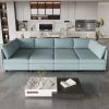Modular Sectional Sofa, Convertible Sofa Seat With Storage, Sleeper Sectional Sofa Set, Fabric Flexible Modular Combinations for Living Room