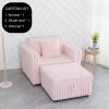 44.9"Soft Modular Sofa Single - Very Comfortable & Stylish. Matches 30.7" Ottoman with Hydraulic Lift. Ideal for Bedroom & Living Room, Light Pink