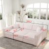 106.3" Soft U-shaped 6-Person Sofa. Matches 30.7" Ottoman with Hydraulic Lift. Comfortable & Stylish. For Bedroom & Living Room. Light Pink.Modern Fur