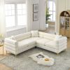 81.5-Inch Oversized Corner Sofa, L-Shaped Sectional Couch, 5-Seater Corner Sofas with 3 Cushions for Living Room, Bedroom, Apartment, Office