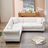 83.5-Inch Oversized Corner Sofa, L-Shaped Sectional Couch, 5-Seater Corner Sofas with 3 Pillows for Living Room, Bedroom, Apartment, Office