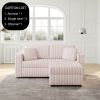 75.6"Soft Modular 2-person Sofa with Hydraulic Lift. Highly Comfortable & Stylish. Matches 30.7" Ottoman. Ideal for Bedroom & Living Room. Light Pink