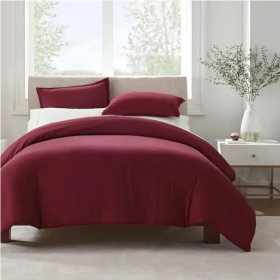 Serta Simply Clean Pleated Duvet Cover Queen (Option: Style3)