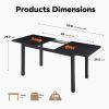 59'' Extendable Dining Table, Modern House Dining Room Table for 4-8, Wooden Kitchen Table , Dining Room, Working Office