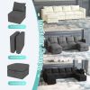 Modular 6-Piece Sectional Sofa â€“ 109''L x 54.5''W x 34''H, Available in Beige, Black, and Gray