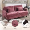 COOLMORE Mid Century Modern chenille Fabric Loveseat sofa, 2-Seat Upholstered Loveseat Sofa Modern Couch for Living Room