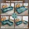 Compression Sofa,Convertible Floor Sofa Bed with Fixed-Shape Frame, Boneless Modular Sectional Sofa,No Assembly Required,Chenille fabric
